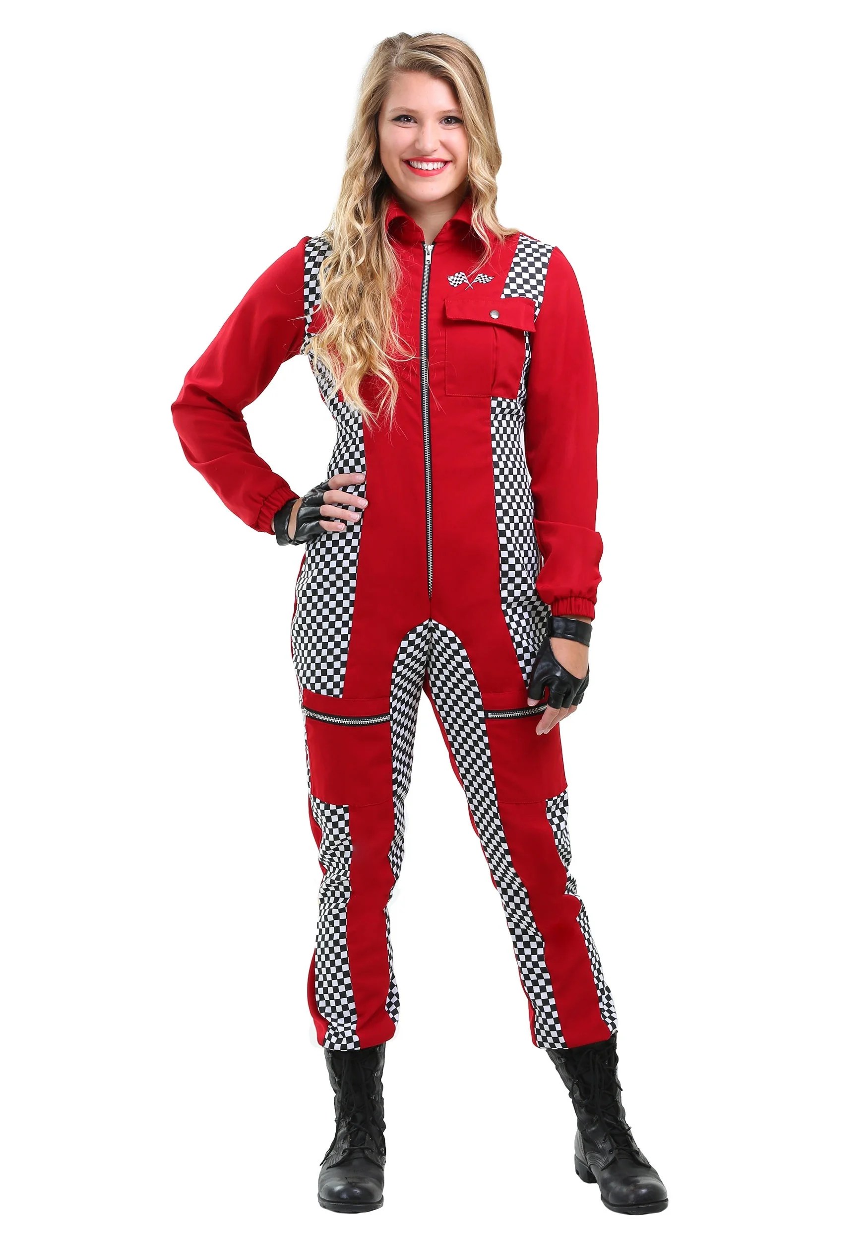 Racer jumpsuit plus size womens costume