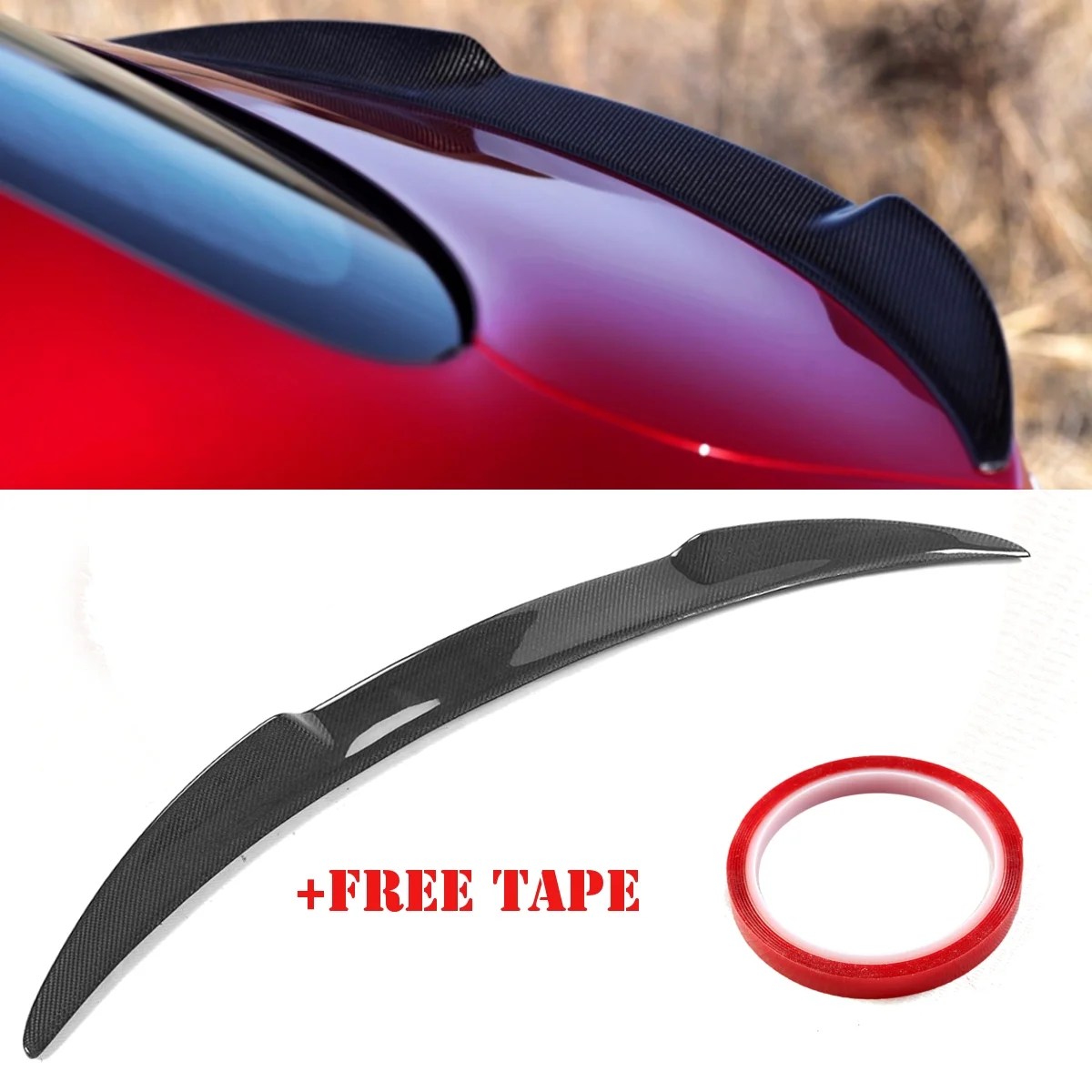 For 2017-2018 alfa romeo giulia quadrifoglio style carbon fiber trunk
