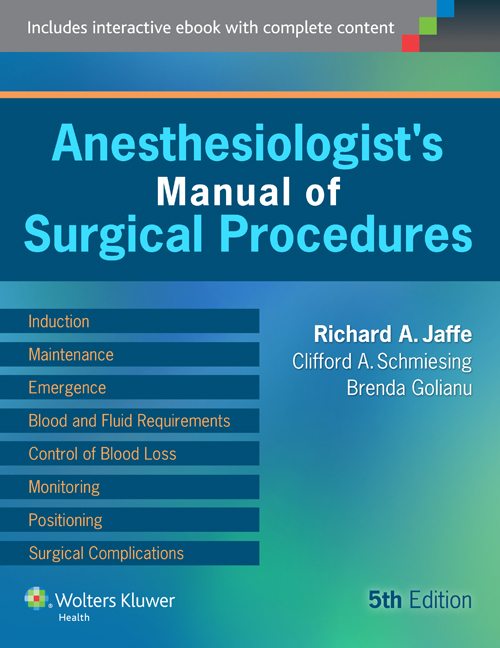 Anesthesiologist S Manual Of Surgical Procedures