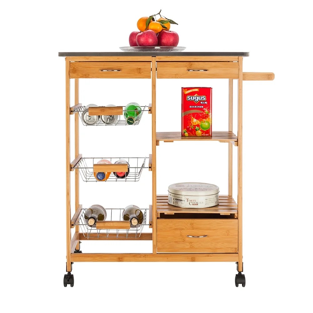 Catskill Craftsmen Promo Birch Natural Kitchen Cart with ...