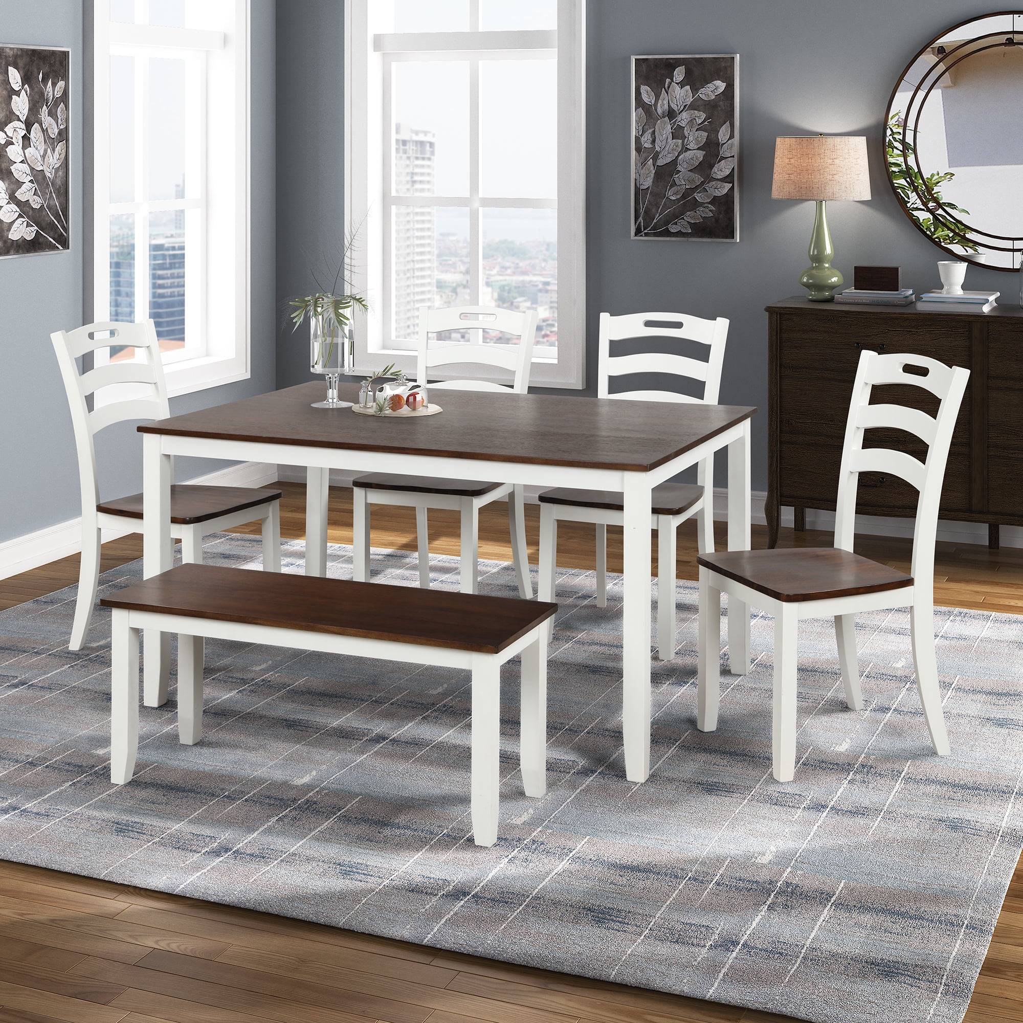 Wood Dining Room Table With Bench 15 jpg