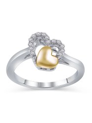 promise ring heart diamond rings silver double sterling accent walmart forever bride