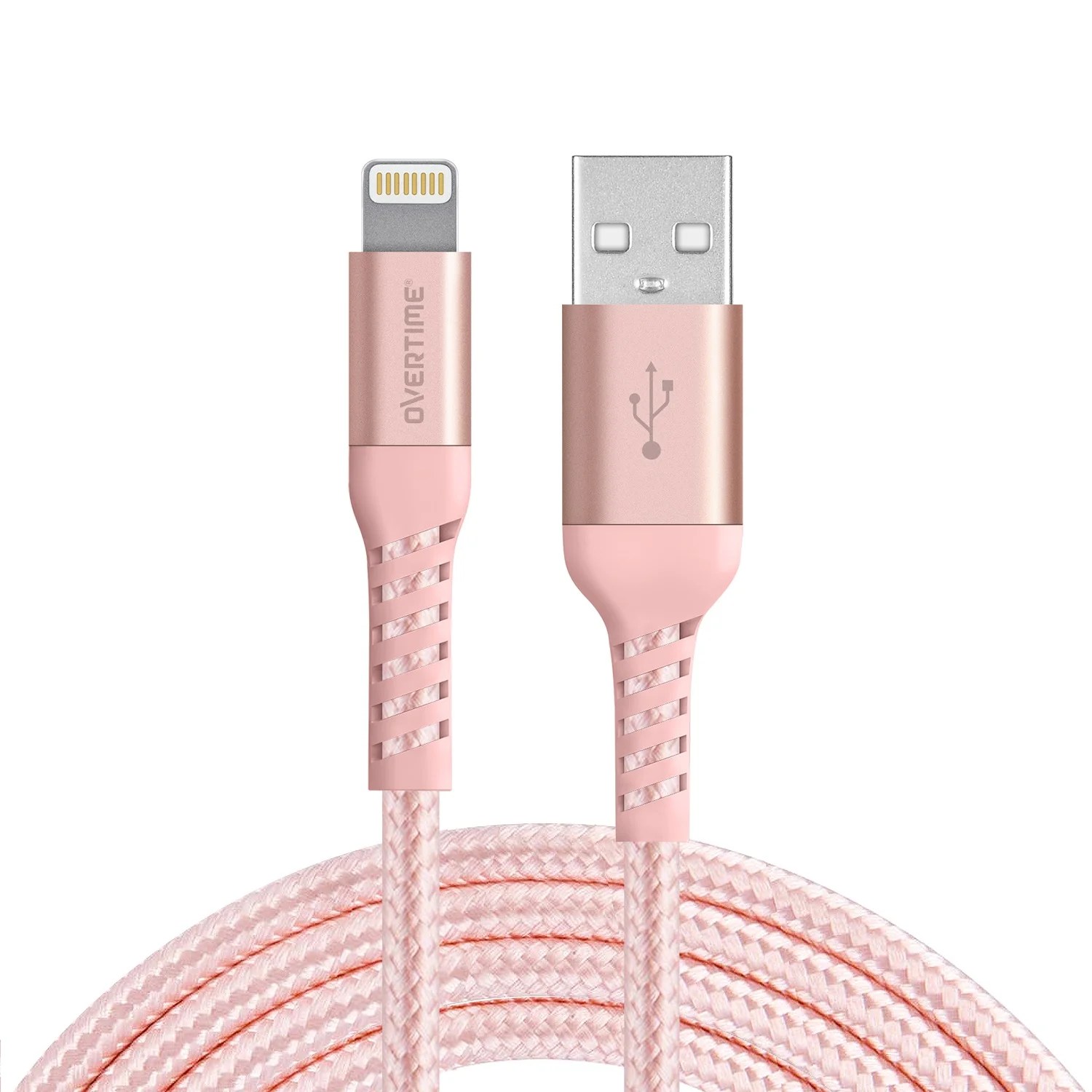 Buy iphone charger cable, freedomtech 10ft nylon braided lightning charger cable charging cord usb cable compatible with iphone 11 pro max xs xr x 8 7 6s 6 plus se 5s 5c 5 ipad ipod at walmart.com Overtime iPhone Charger Apple MFI Certified | Lightning