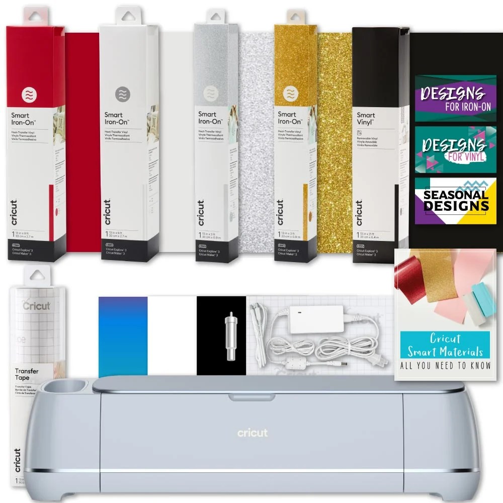cricut maker 3 machine smart vinyl iron on bundle