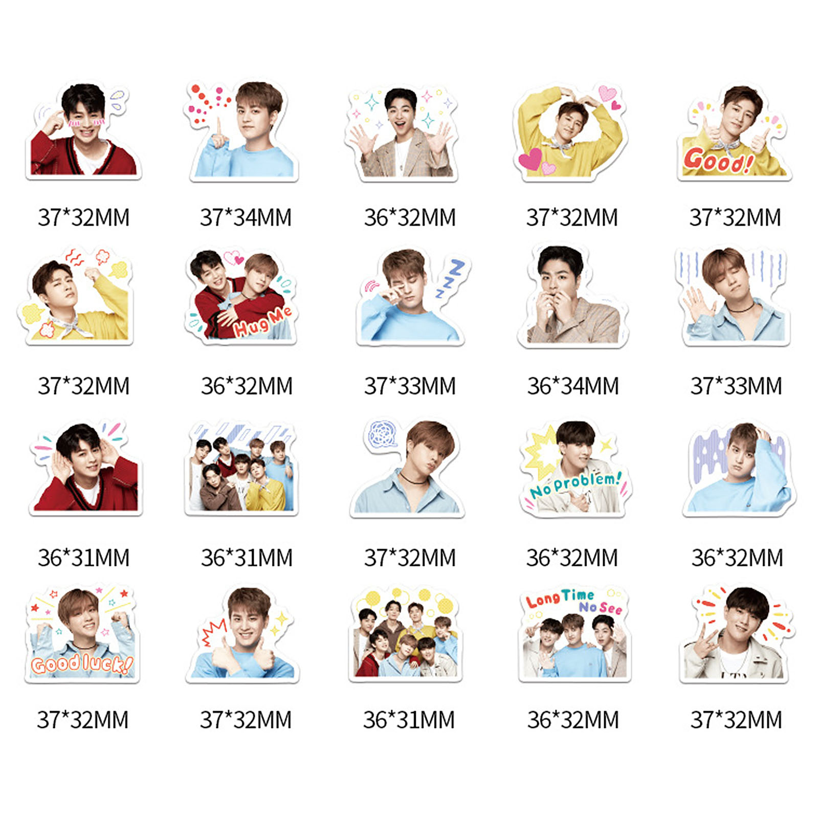 pontos 40pcs set bts member printing sticker self adhesive laptop luggage phone decor walmart com