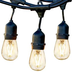 lights string outdoor led edison patio hanging cafe bulbs waterproof commercial grade ft backyard ambience brightech 2w pro