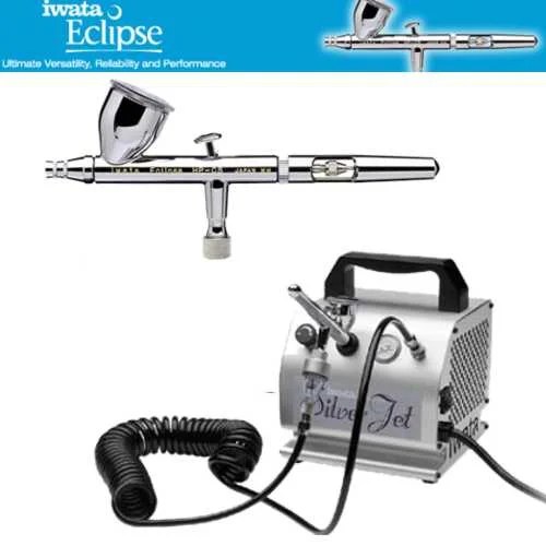 Iwata Eclipse Hp-Cs Airbrush Silver Jet Air Compressor Hobby Tattoo Cake Paint - Walmart.com 500_x_500_jpg