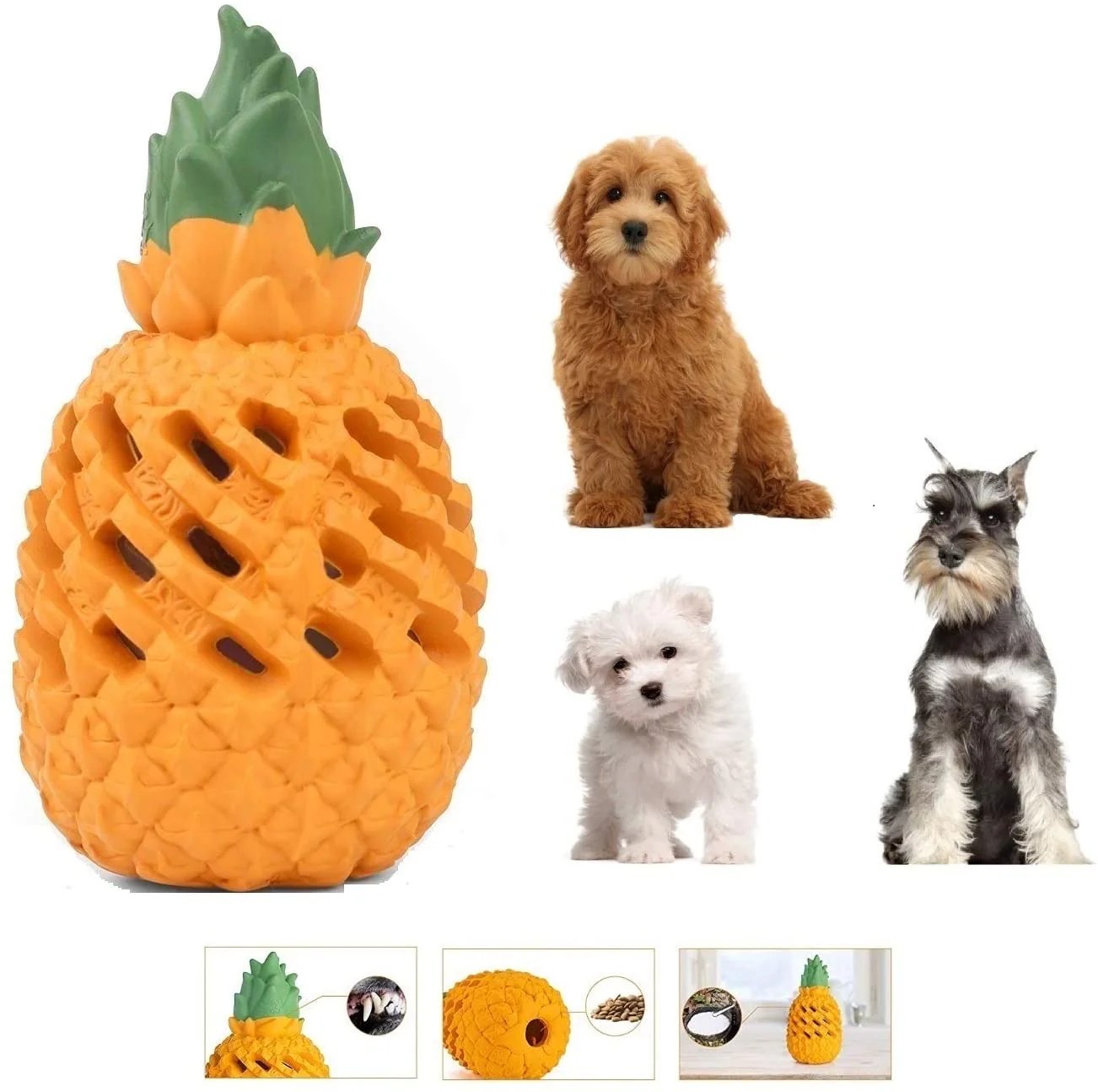 LNKOO Pineapple Dog Chew Toys for Aggressive Chewer- Indestructible