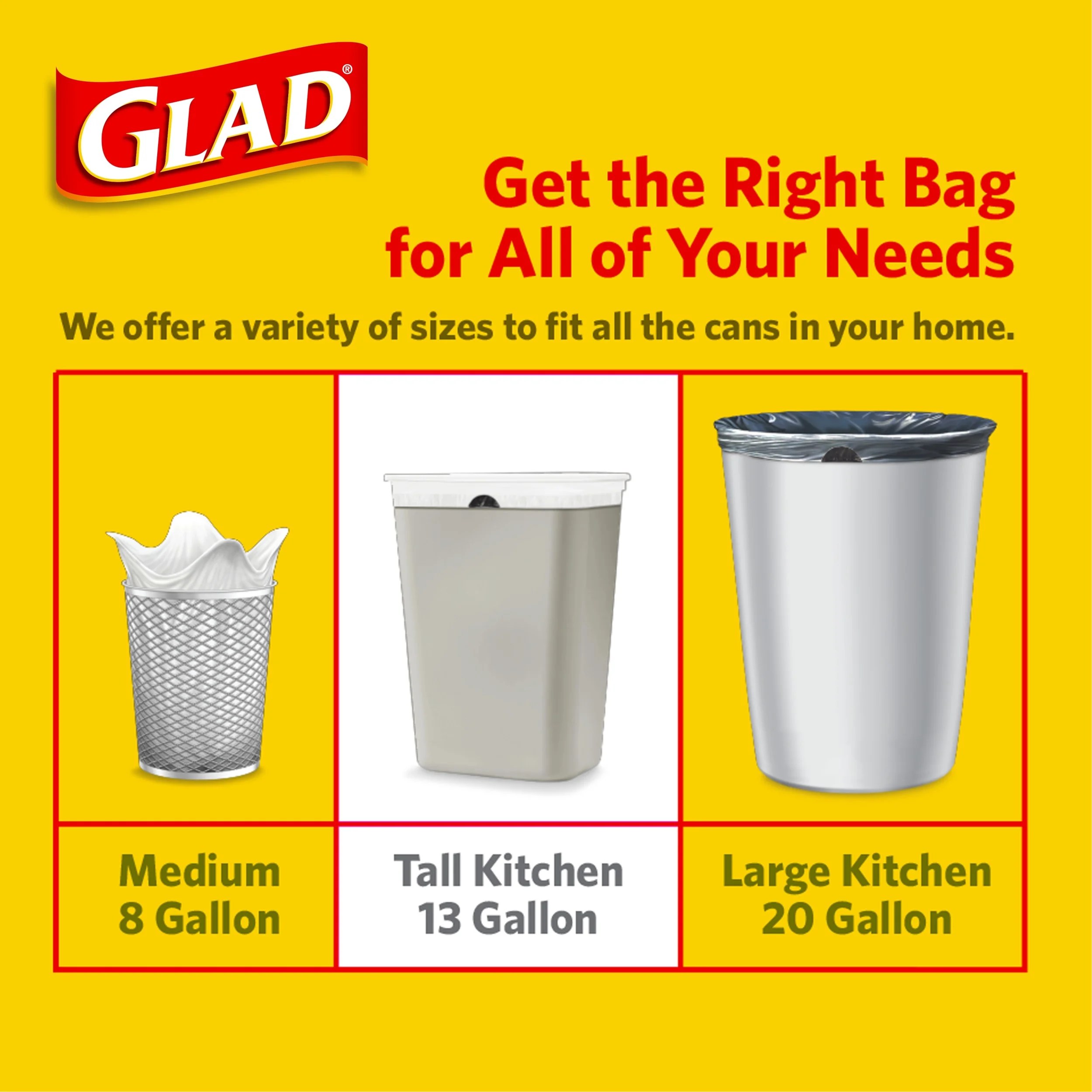 $1.50 off (3 days ago) 30% off various 110ct 13 gallon glad tall kitchen drawstring febreze trash bag products when you redeem this coupon at amazon &amp; Glad Odorshield Tall Kitchen Drawstring Trash Bags Febreze Fresh Vanilla 13 Gallon 40 Ct Walmart Com Walmart Com