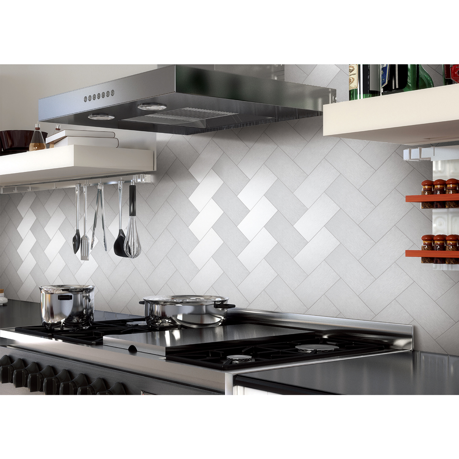 Rainqueen 30cm Self Adhesive 3D Metal Mosaic Stickers ...