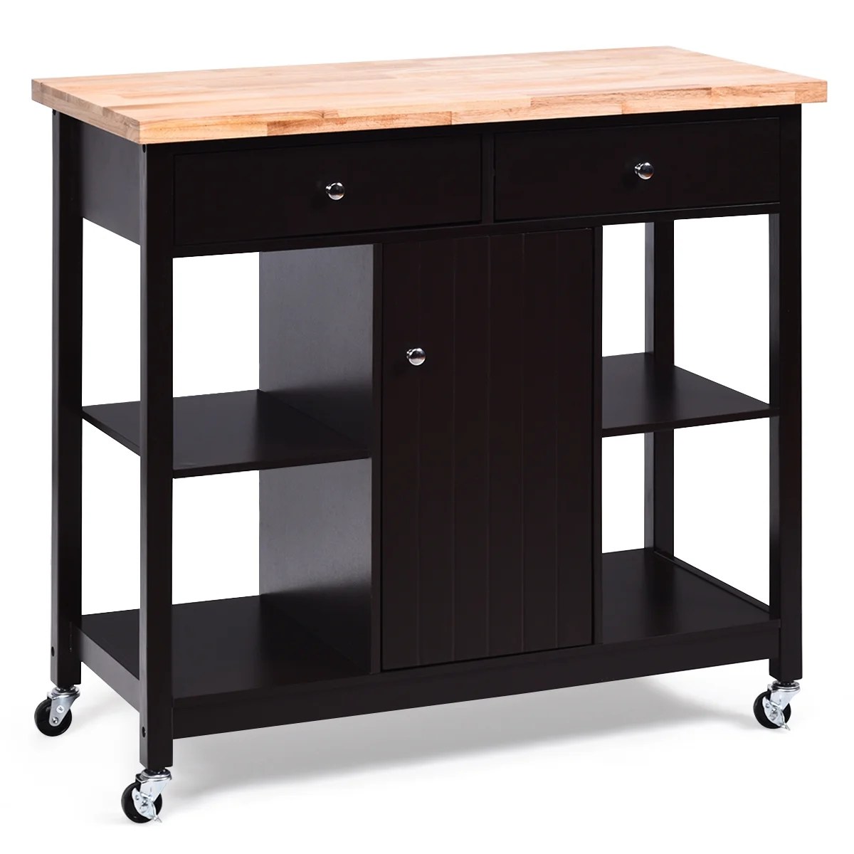 Linon Home Bamboo Rolling Kitchen Island - Bed Bath & Beyond