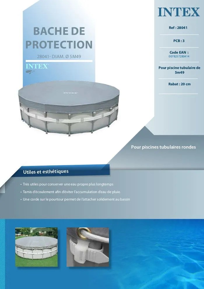 Bache De Protection Pour Tubulaire Oval L 5 03 X L 2 74 M