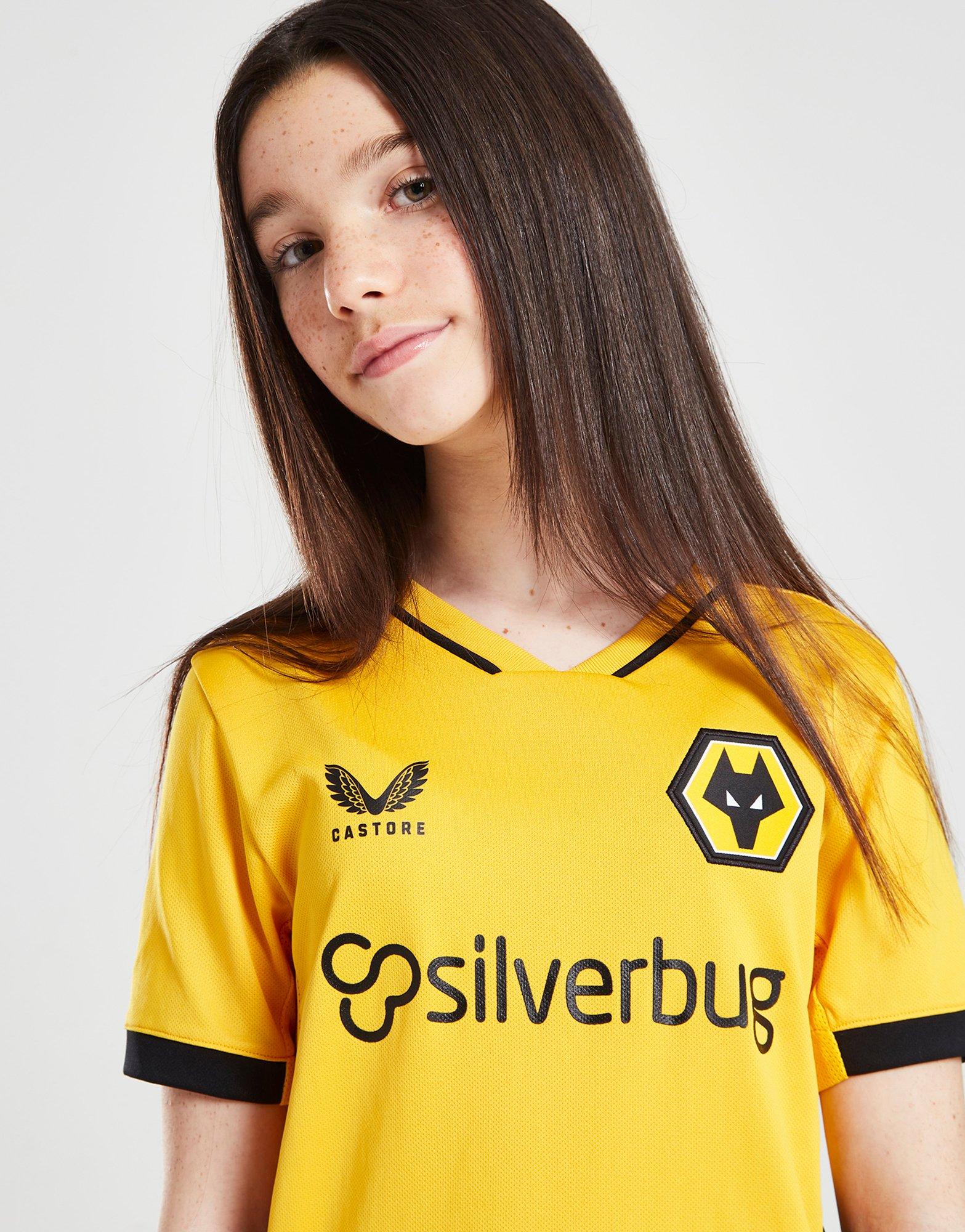 The professional jerseys, available at shop.wolves.co.uk, are priced at £100, with shorts at £45 and socks at £20. Yellow Castore Wolverhampton Wanderers 2021 22 Home Shirt Junior Jd Sports