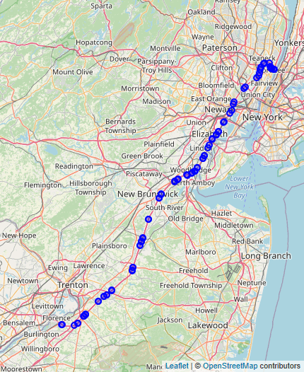 Interstate 95 New Jersey Exit Explorer I 95 Nj Map 