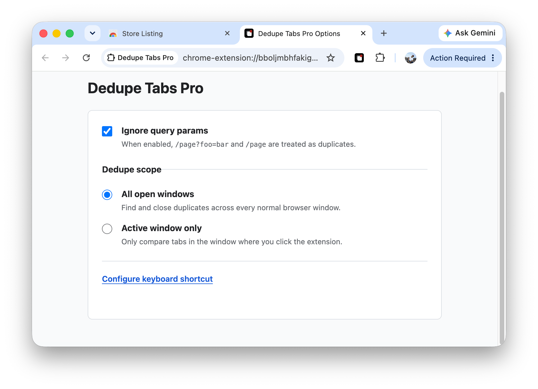 Dedupe Tabs Pro