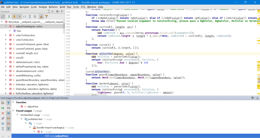 Screenshot of the editor