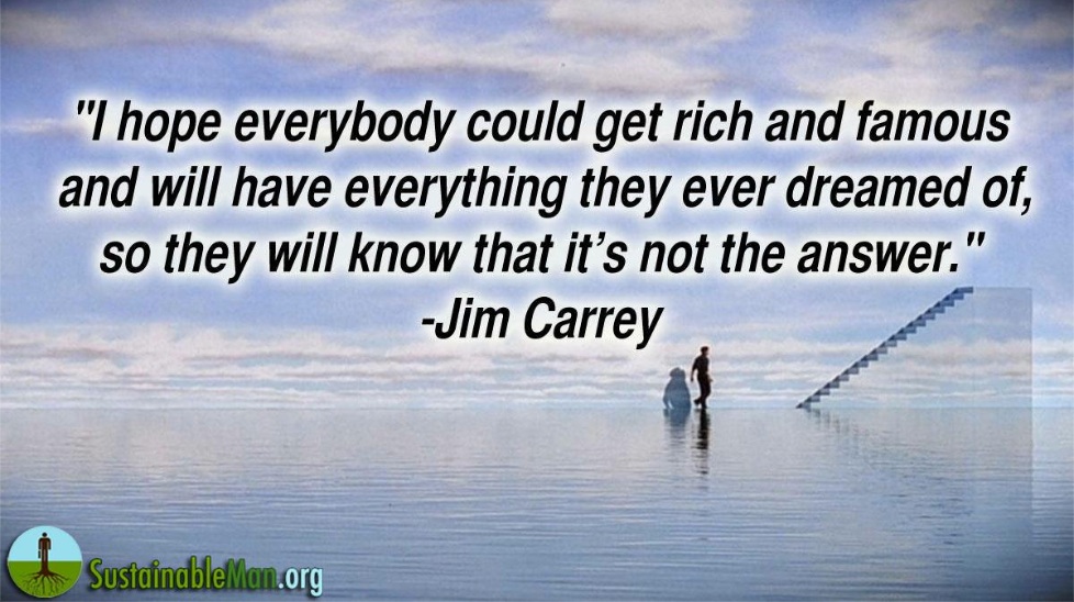 Jim carrey richness quote, having everything in life quote, life quote,. Another Winner From Sustainable Man I Am Bwf