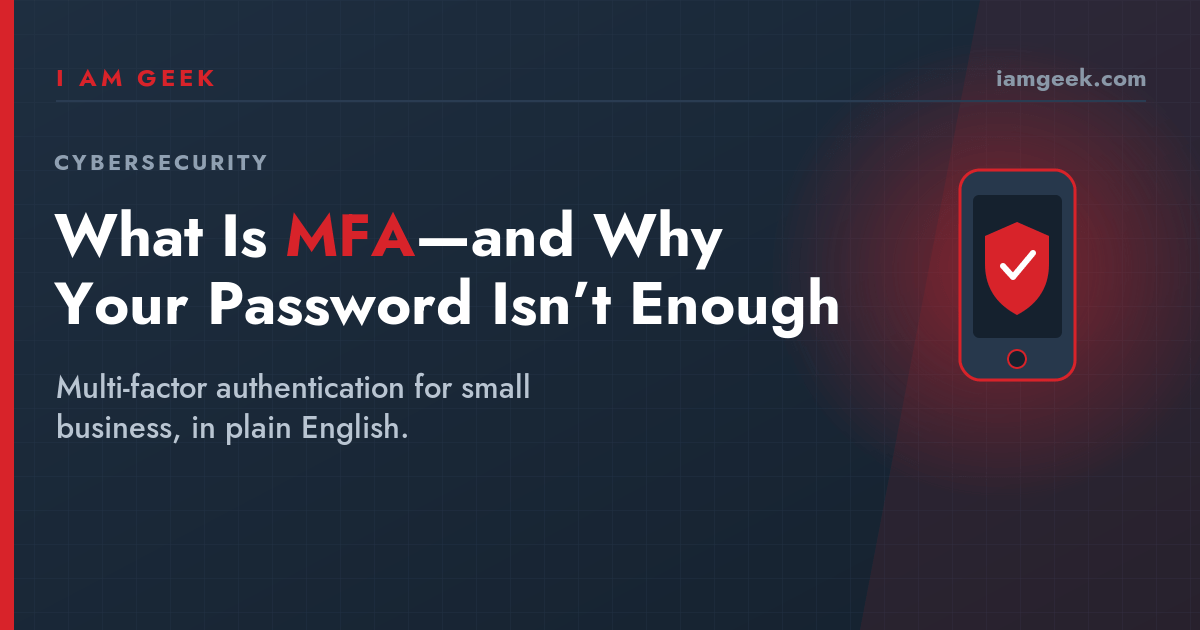 Multi-factor authentication for small business hero graphic