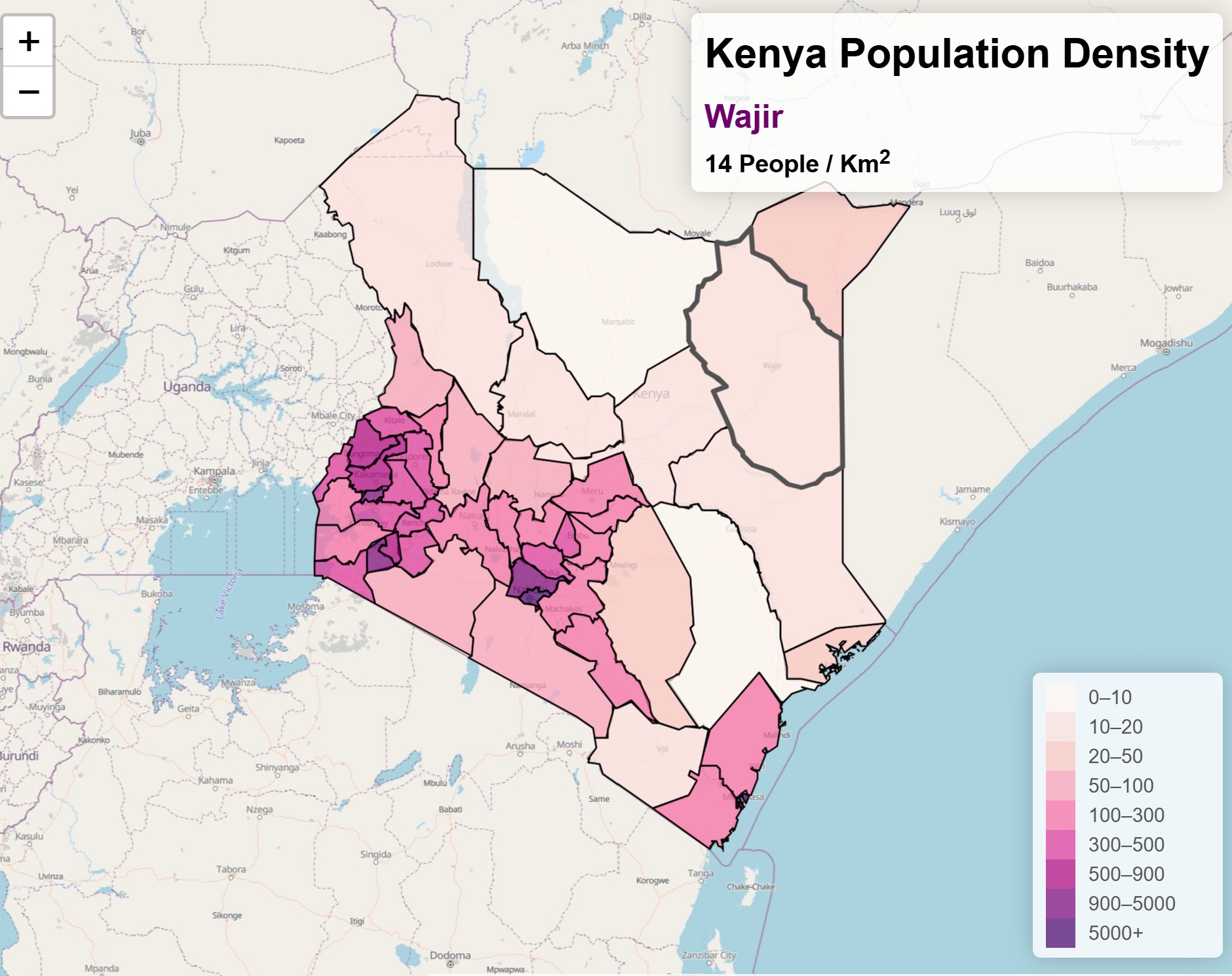 Theresa Monari GIS Portfolio Map Kenya 