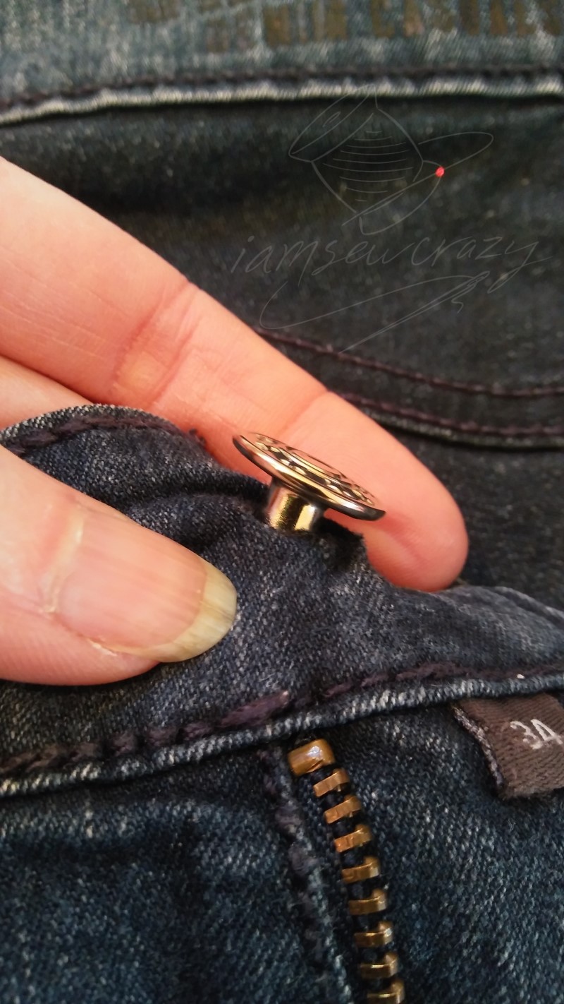 new button on jeans