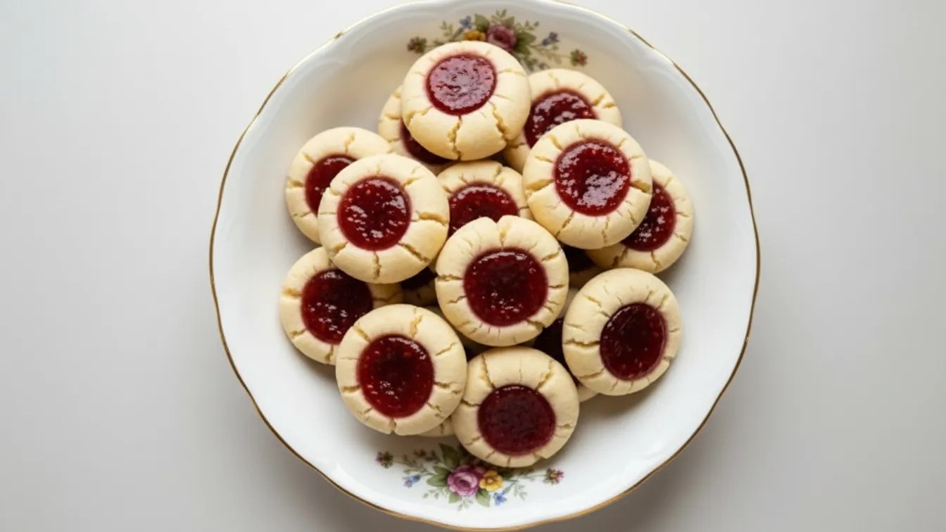 Raspberry Thumbprint Cookies