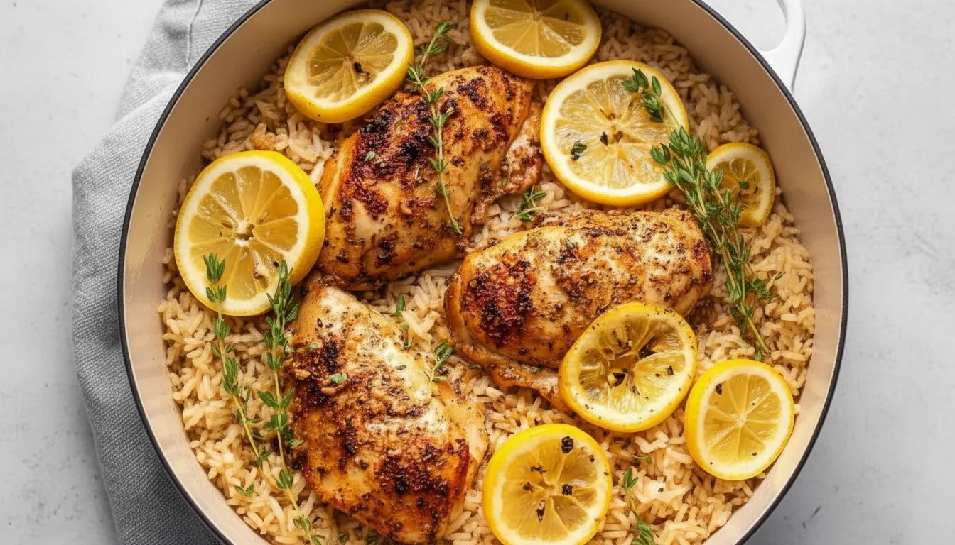 One-Pot Lemon Chicken and Rice Recipe