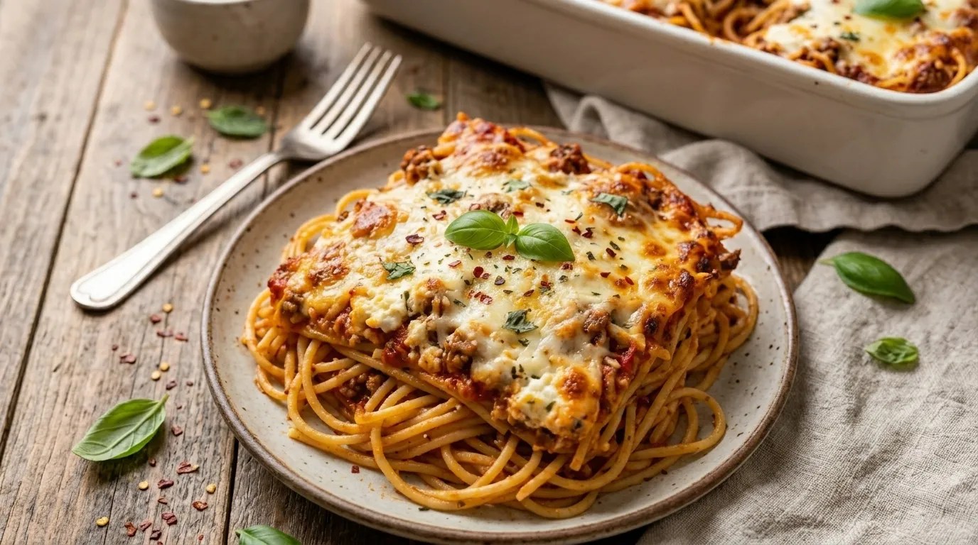 Baked Spaghetti with Ricotta Cheese