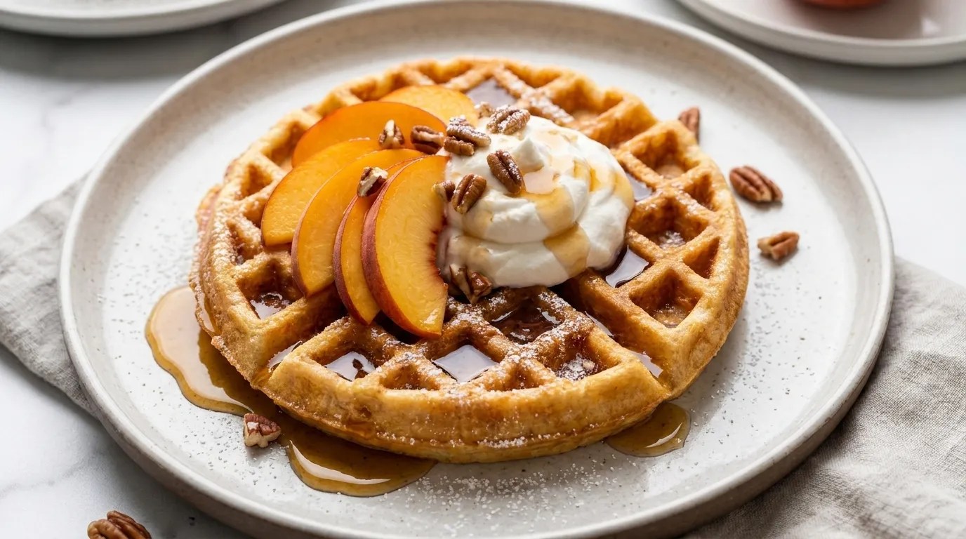 Peach Waffles Recipe