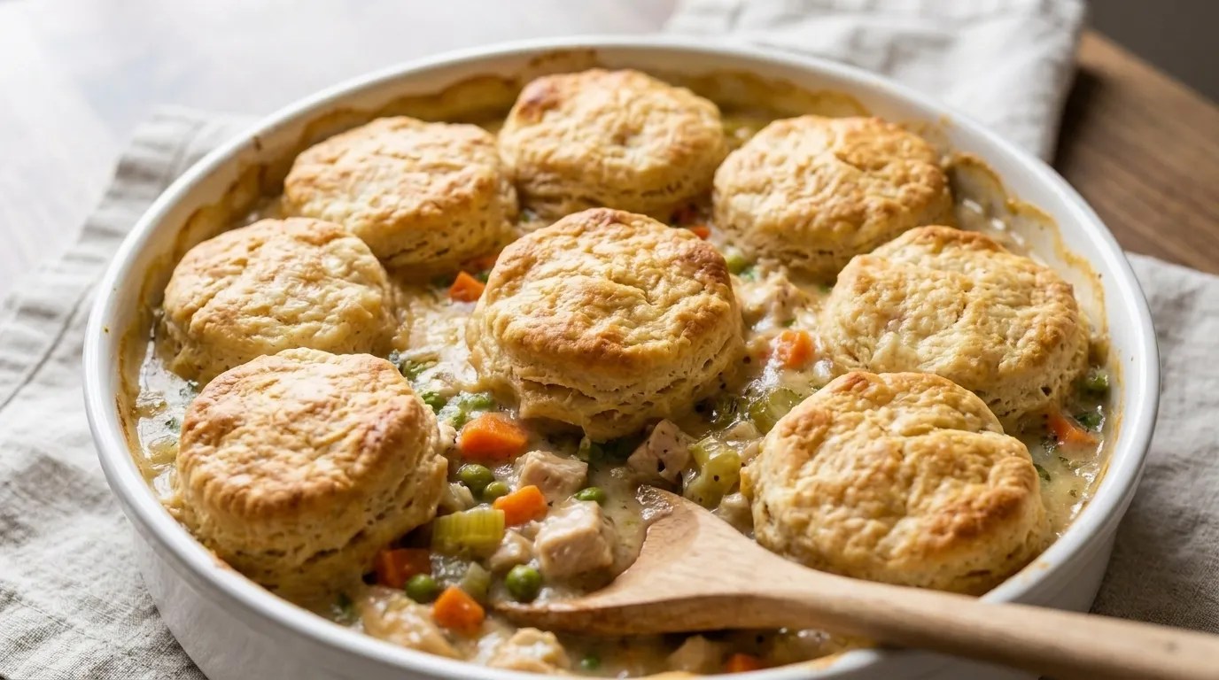Chicken Pot Pie With Biscuits