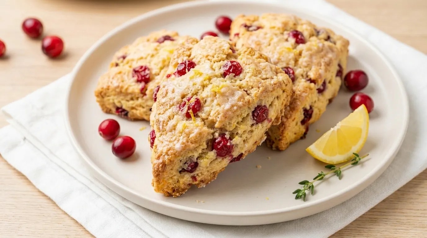 Lemon Cranberry Scones Recipe