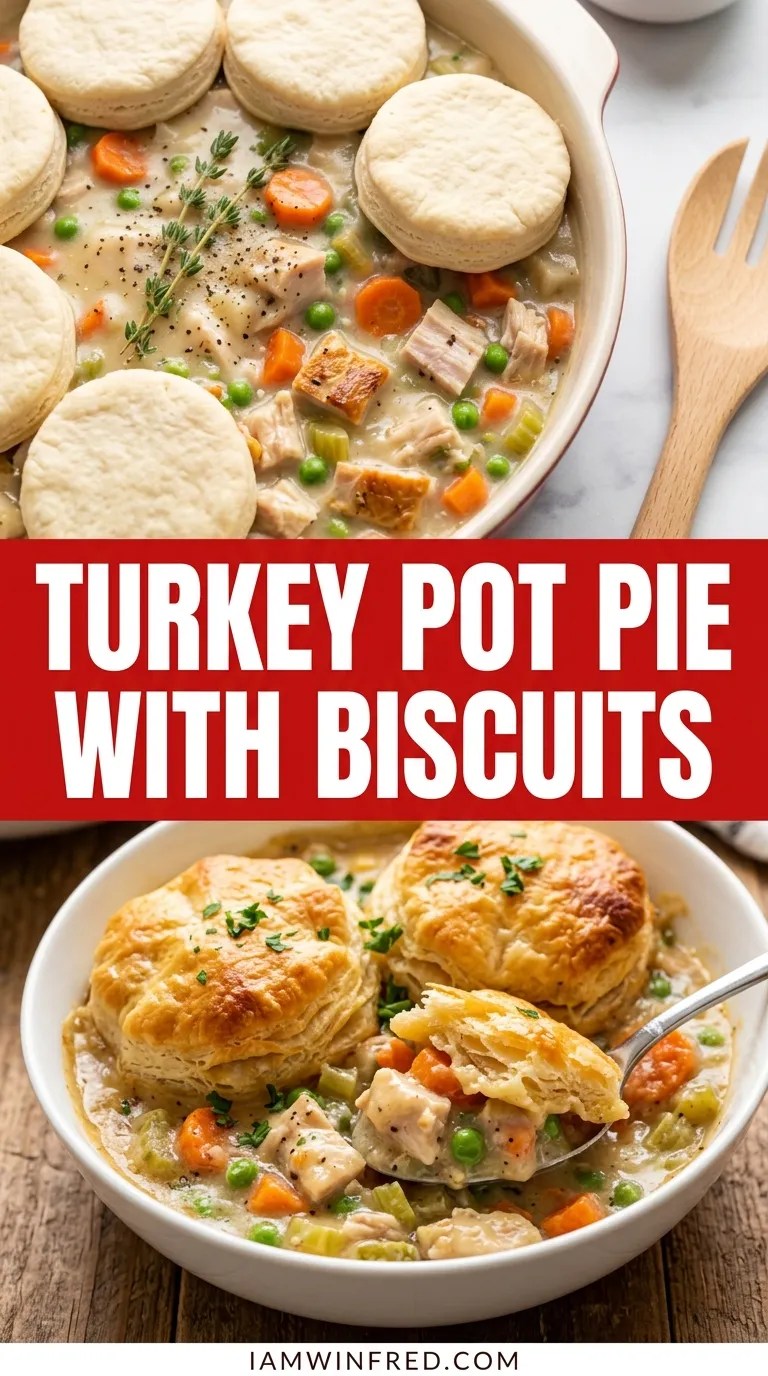 Turkey Pot Pie With Biscuits