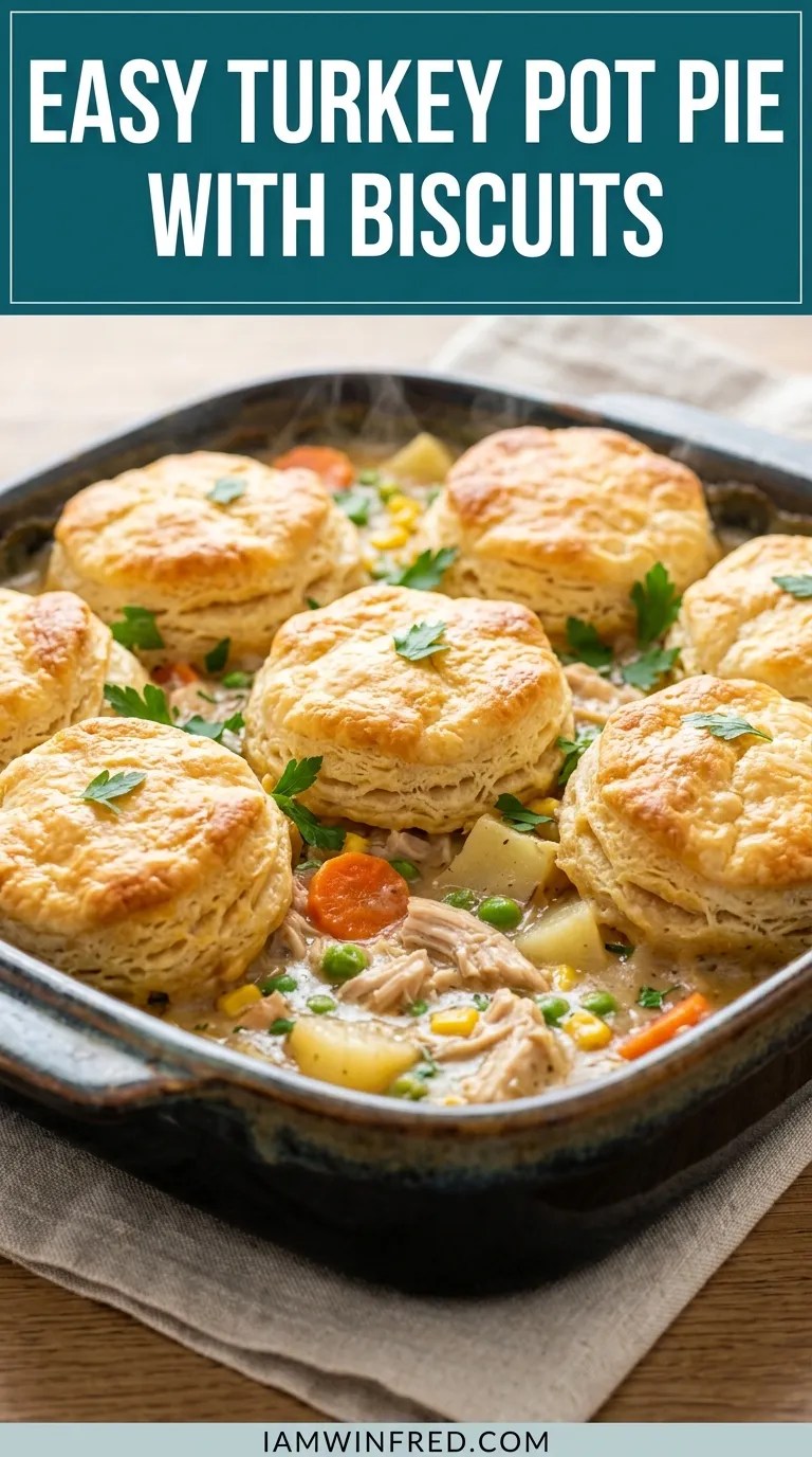 Turkey Pot Pie With Biscuits