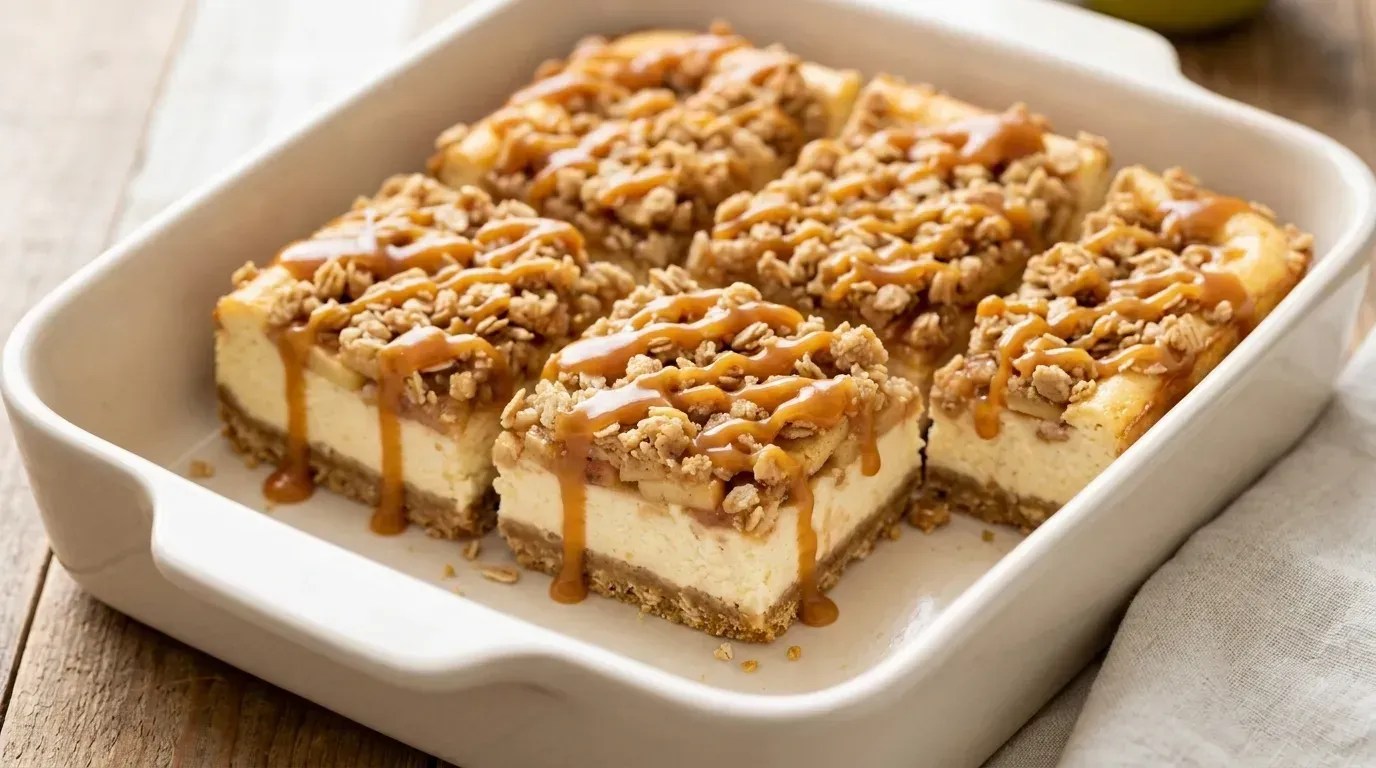Caramel Apple Cheesecake Bars