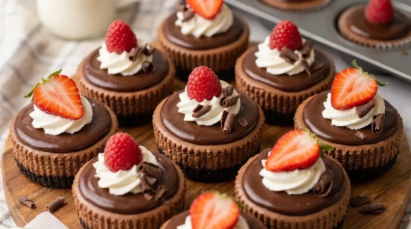 Mini Chocolate Cheesecakes