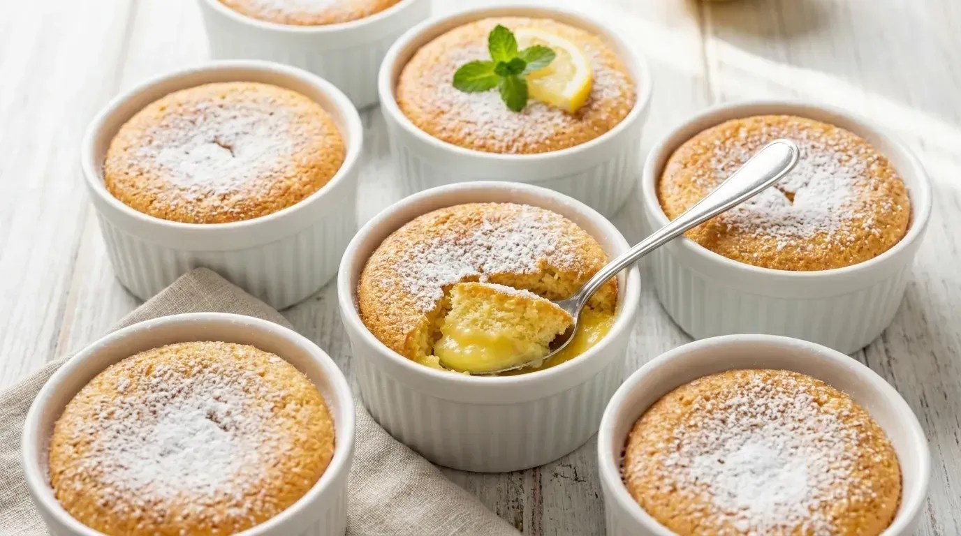 Mini Lemon Pudding Cakes