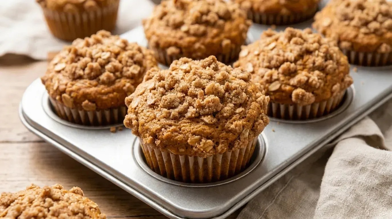 Pumpkin Spice Crumble Muffins
