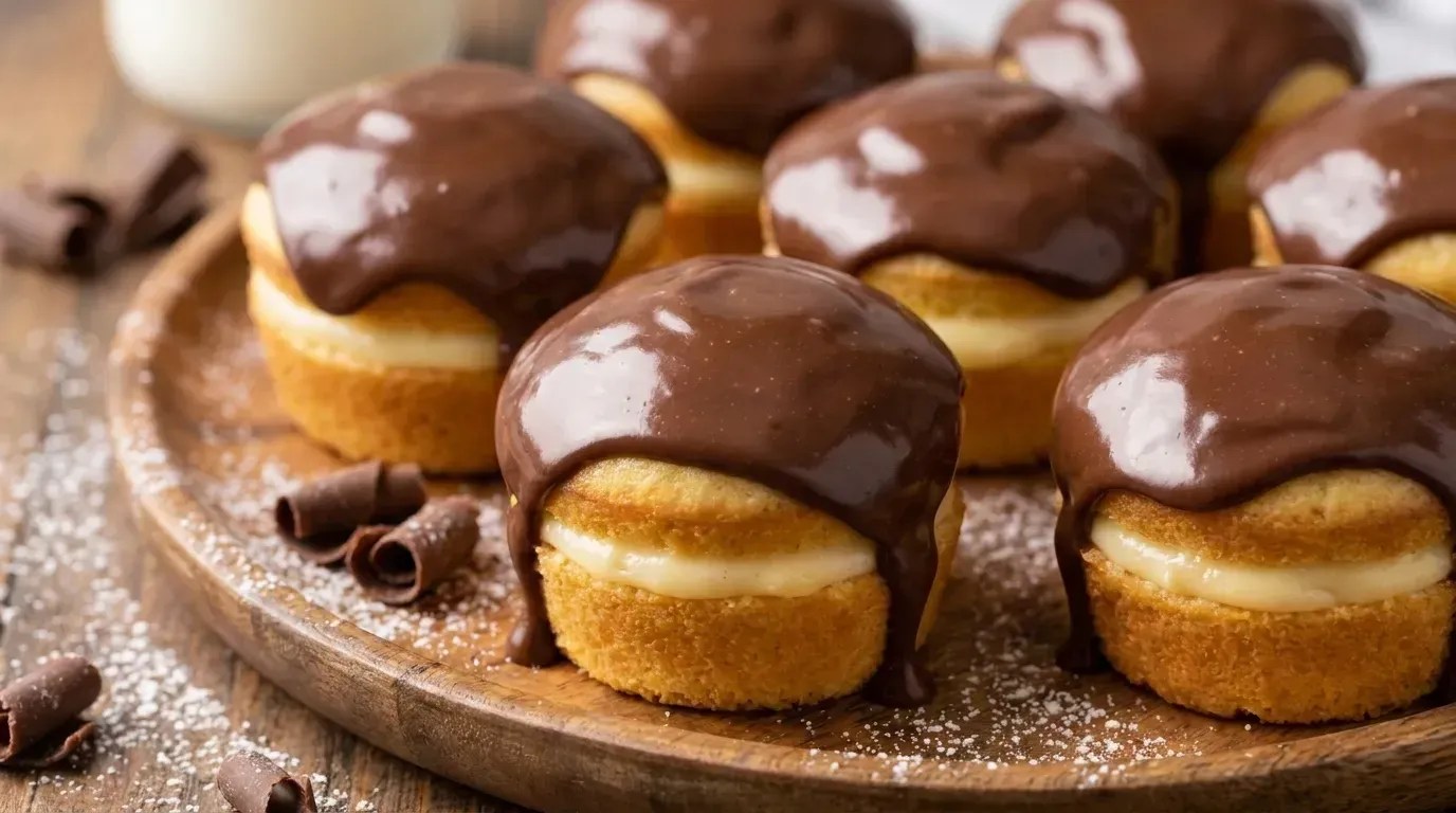 Boston Cream Pie Bites