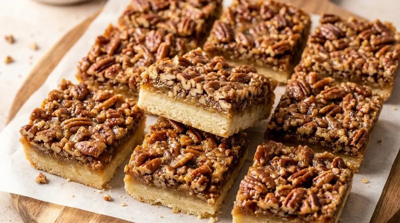 Maple Pecan Shortbread Squares Recipe