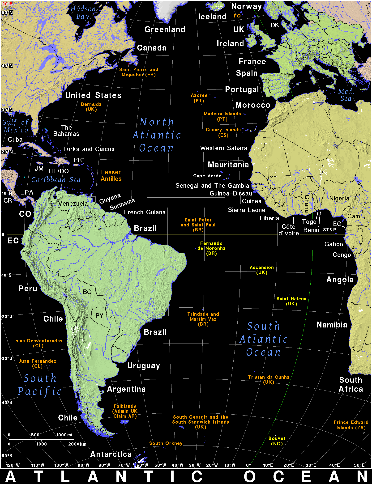 Map Of Atlantic Ocean Atocblk 