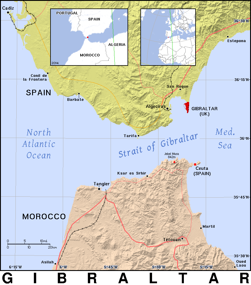 Gibraltar karte