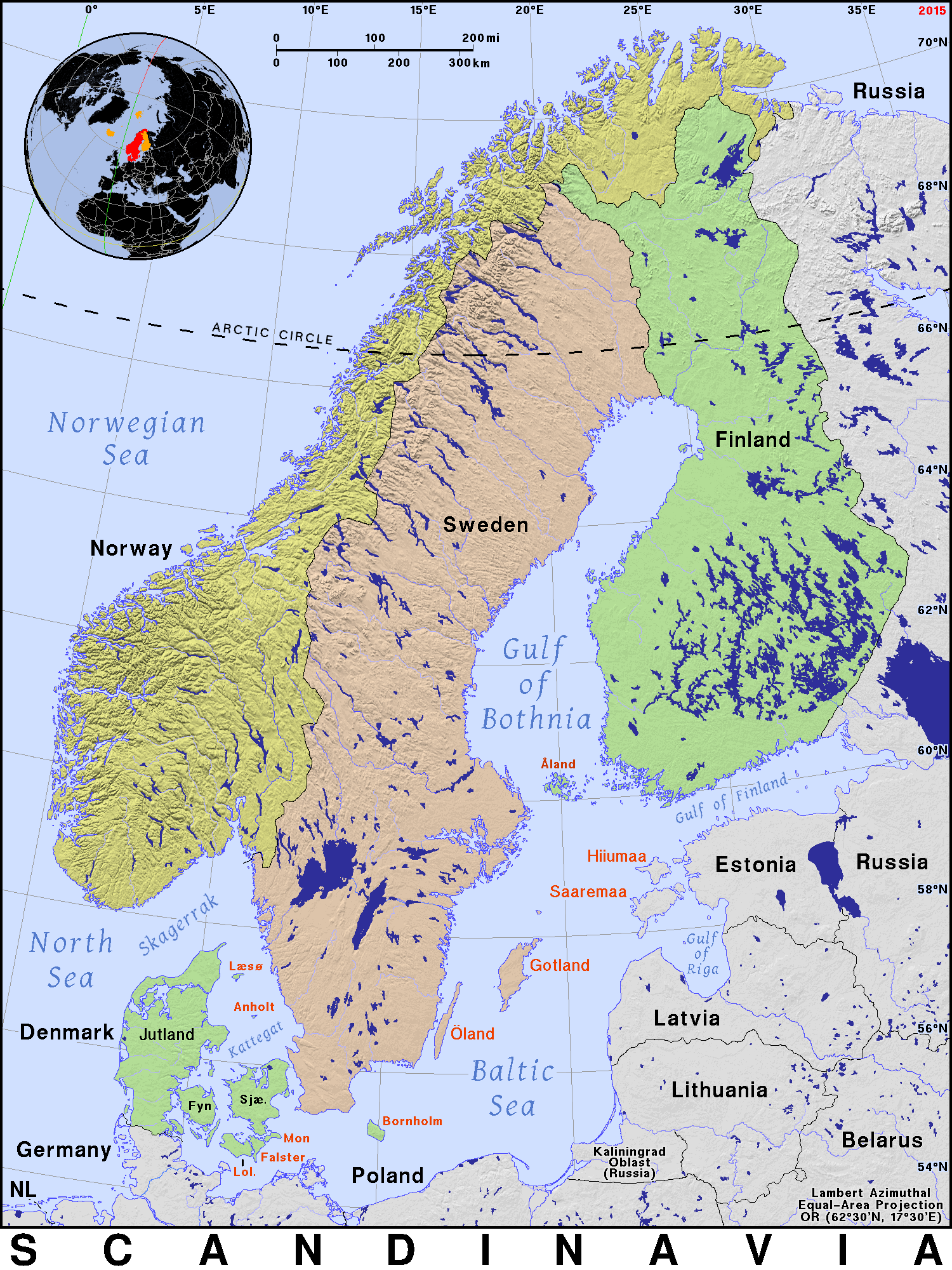 Map Scandanavia Scanblu.