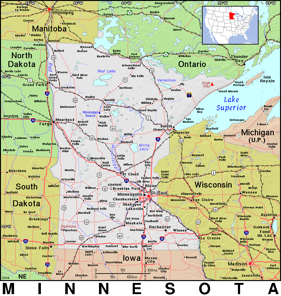 Map Of Mn And Iowa Mn Blu 