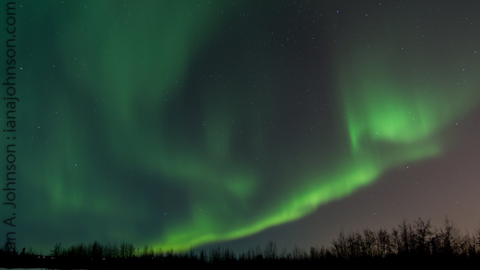 Northern Lights over Tanana River, Fairbanks, AK 02/07 - 02/08/14
