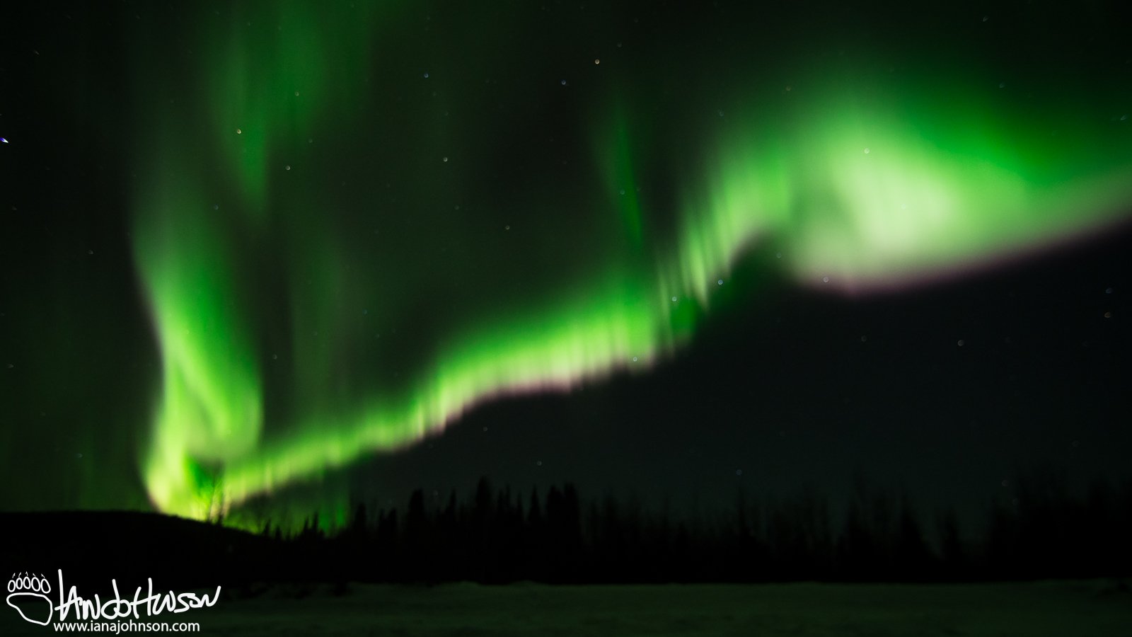 Here's perhaps the best image of the night. The Aurora moved like a living creature from the northwest to the northeast. And the colors, oh the colors!