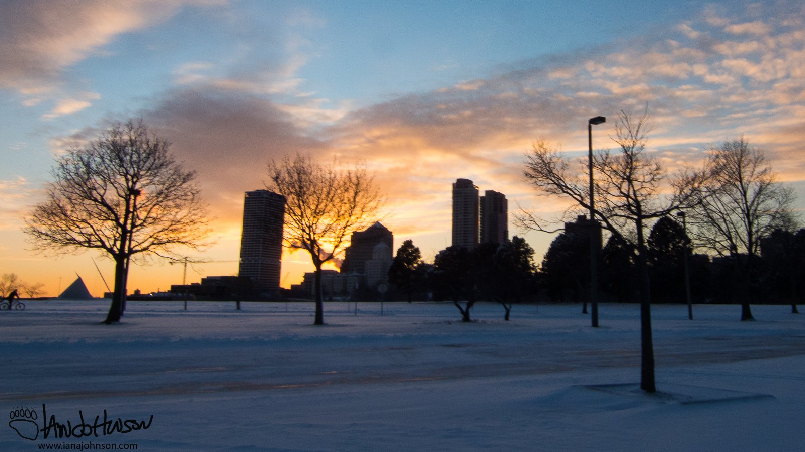 January 4th : The skyline of Milwaukee Wisconsin during a beautiful sunset