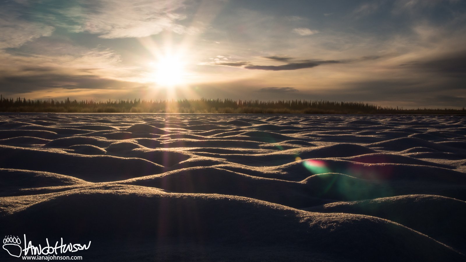 January 17th : Jumbled Ice on the Tanana River forms dunes of a frozen desert