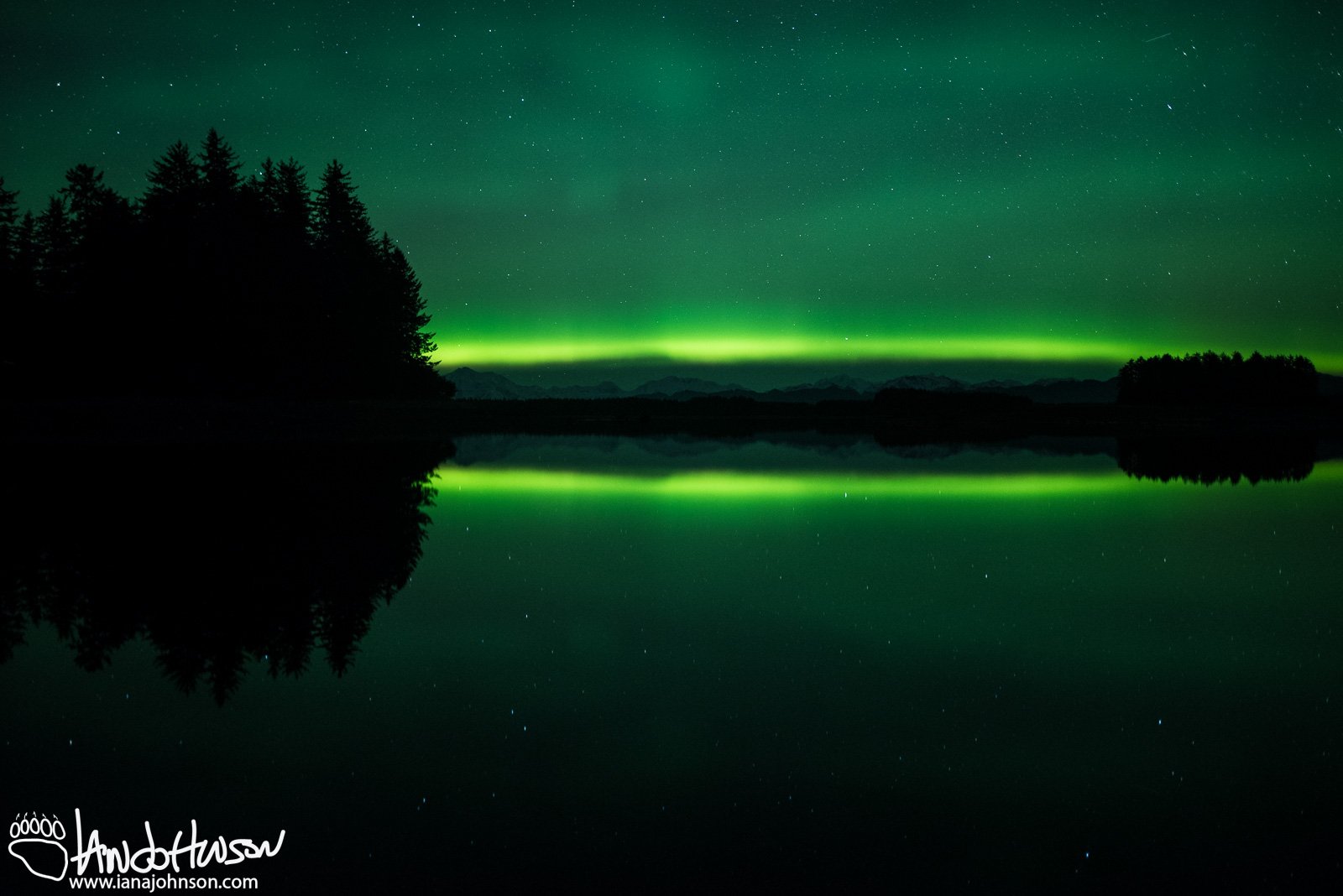 Yakutat Glacier, Aurora, Iceberg, Northern Lights, Alaska