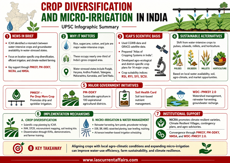 Crop Diversification And Micro-Irrigation In India