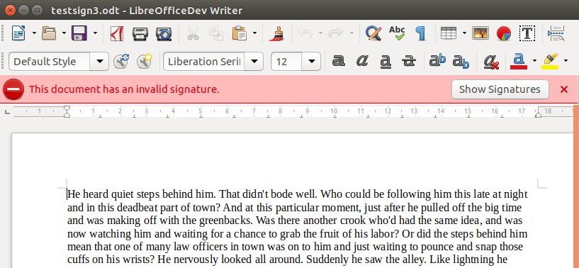 Native OpenPGP Support in LibreOffice 6