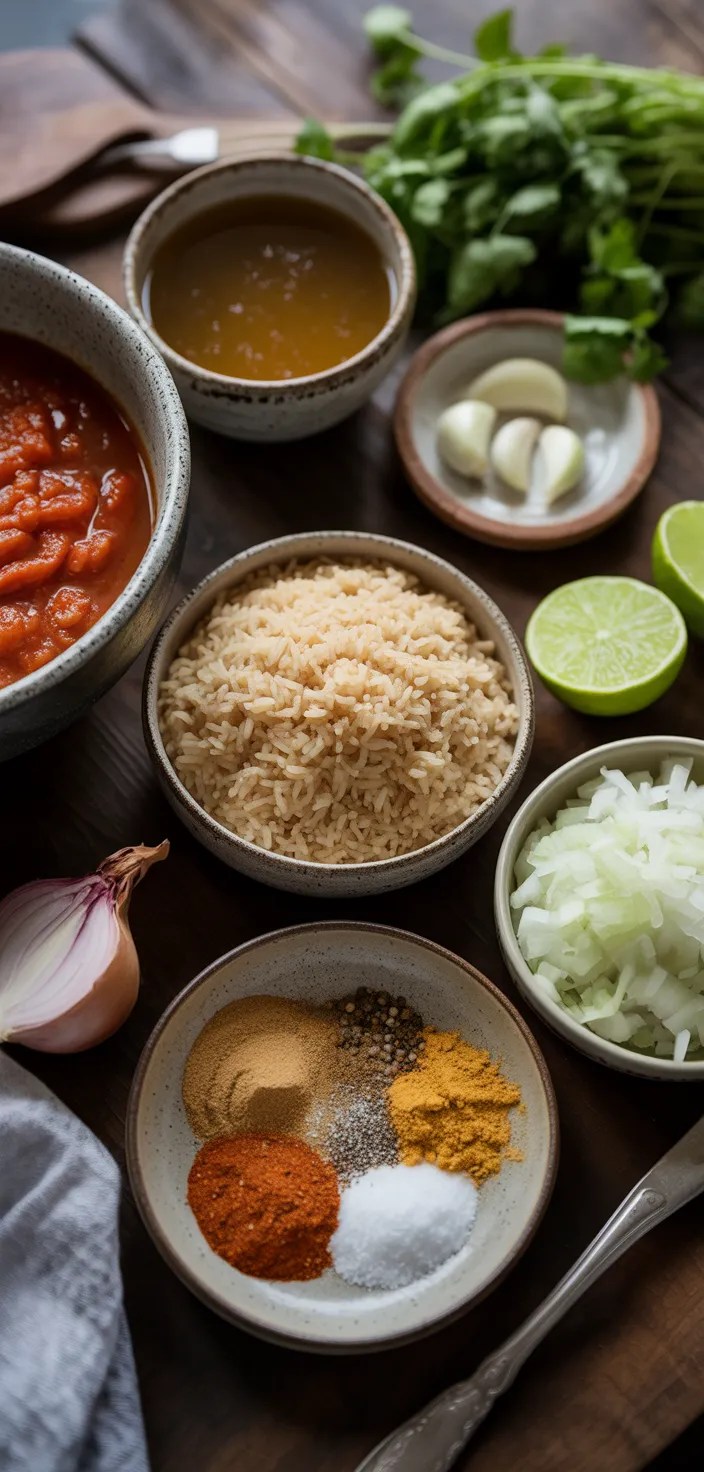 Ingredients photo for Slow Cooker Mexican Rice (Spanish Rice) Recipe